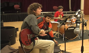 I work with bands and groups of music students too. Leading a rock band retreat